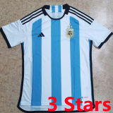 MESSI #10 Argentina 1:1 Quality Home 1:1 Fans Jersey (3 Stars And 3 Stars Font 3星字体) 2022/23