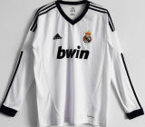 2012/13 RM Home White Retro Long Sleeve Soccer Jersey