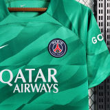 2023/24 PSG Green Goalkeeper Long Sleeve Jersey