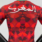 2023/24 Morocco Home Red Player Version Jersey