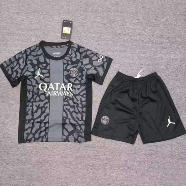 2023/24 PSG Third Black Kids Soccer Jersey