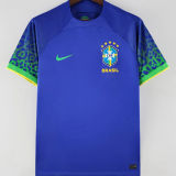 NEYMAR JR #10 Brazil Away Blue Fans Jersey 2022/23