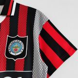 1994/1996 Man City Away Red Black Retro Soccer Jersey