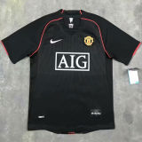 RONALDO #7 2007-08 M Utd Away Black Retro Jersey 欧冠字体右袖欧冠球