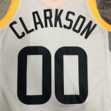 2023 Jazz CLARKSON #00 White NBA Jerseys