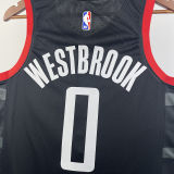 2023/24 Rockets WESTBROK #0 Black NBA Jerseys