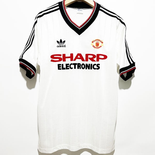 1982/83 M Utd Away White Retro Soccer Jersey