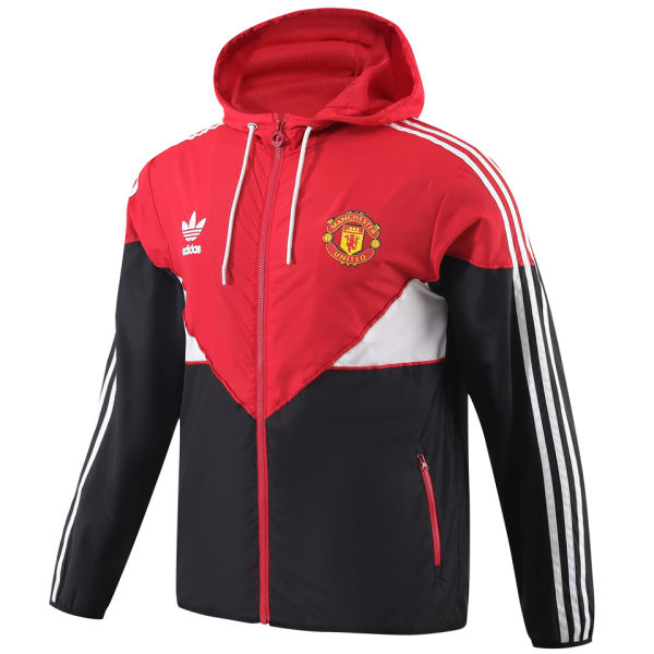 2023/24 M Utd Red Black Windbreaker