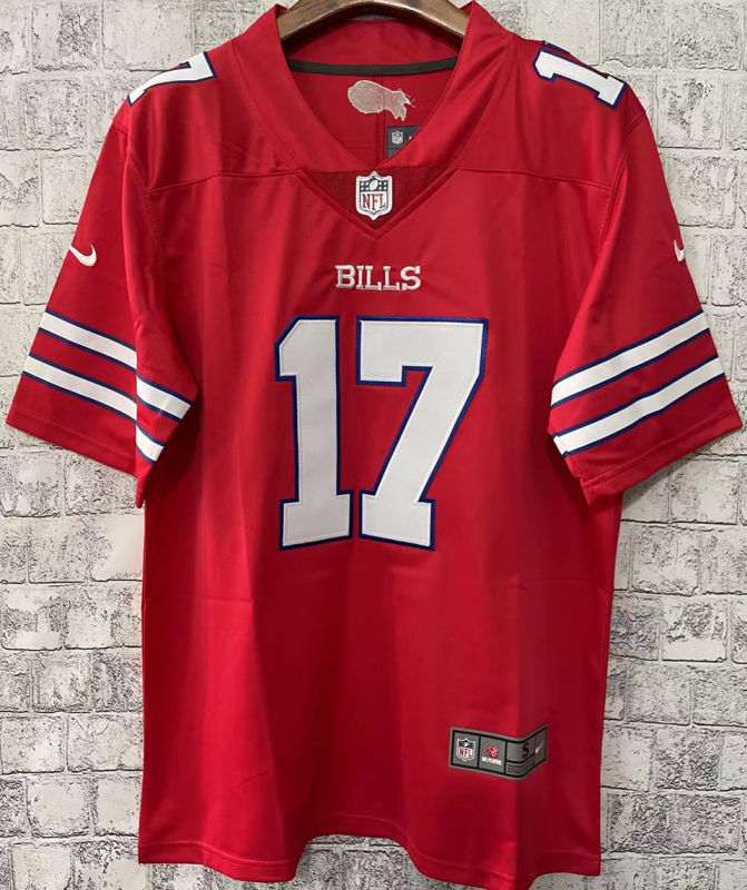 Men's Buffalo Bills ALLEN #17 Red NFL Jersey