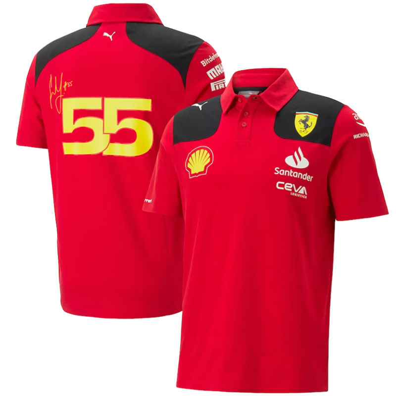 2023 Ferrari F1 55 Red Team POLO T-Shirt