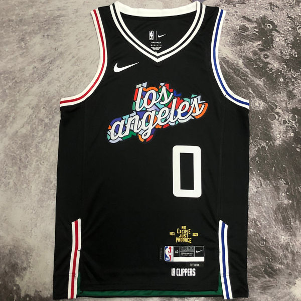 Clippers WESTBROOK #0 Black City Edition NBA Jerseys