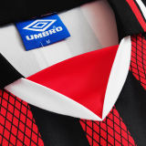 1994/1996 Man City Away Red Black Retro Soccer Jersey
