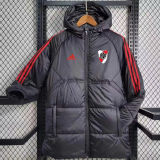 2023/24 River Plate Black Cotton Jacket 红三边