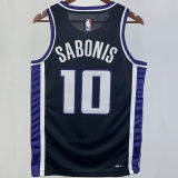 2023/24 Kings SABONIS #10 Black NBA Jerseys 热压
