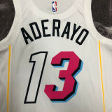 Miami Heat ADERAYO#13 White City Edition NBA Jerseys