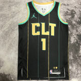 2023 Hornets BALL #1 Black City Edition NBA Jerseys