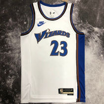 Wizards JORDAN #23 White Retro NBA Jerseys