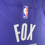 2023/24 Kings FOX #5 purple NBA Jerseys 热压