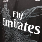 RONALDO # 7 RM Black Dragon Retro Jersey 2014/15 (Have All Patch) (2014+10) 全套章