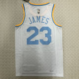 Lakers JAMES #23 White Retro NBA Jerseys