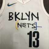 Nets HARDEN # 13 White City Edition NBA Jerseys