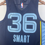 2023/24 Grizzlies SMART #36 Dark Blue NBA Jerseys Hot Pressed