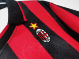 1995/96 AC Milan Home Red Black Retro Soccer Jersey