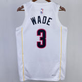 2023/24 Miami Heat WADE #3 White NBA Jerseys