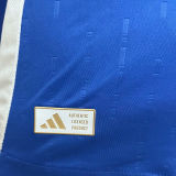 2024 Italy Home Blue Player Version Long Sleeve Jersey