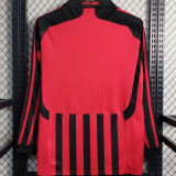 2007/08 AC Milan Home Long Sleeve Retro Jersey