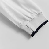 2002 England Home White Retro Long Sleeve Soccer Jersey