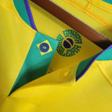 NEYMAR JR #10 Brazil Home 1:1 Yellow Fans Jersey 2022/23