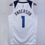 2023/24 Timberwolves ANDERSON #1 White NBA Jerseys