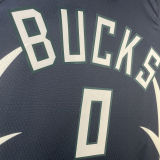 2023/24 Bucks LILLARD #0 Black NBA Jerseys