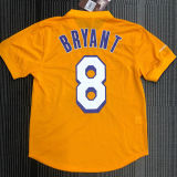 BRYANT # 8 Lakers Yellow Mitchell Ness Retro Jerseys