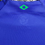 2022/23 Brazil Away 1:1 Quality Blue Fans Soccer Jersey