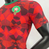2023/24 Morocco Home Red Player Version Jersey
