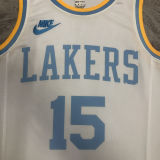 2023/24 Lakers REAVES #15 White Retro NBA Jerseys 热压