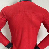 2024/25 Portugal Home Red Player Version Long Sleeve Jersey