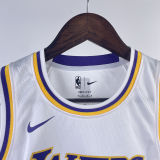 Lakers BRYANT #8 White Kids NBA Jersey 热压