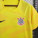 2023/24 Corinthians Yellow Goalkeeper Soccer Jersey