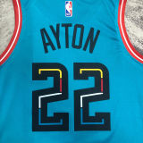 2023/24 Suns AYTON #22 Wathet City Edition NBA Jerseys
