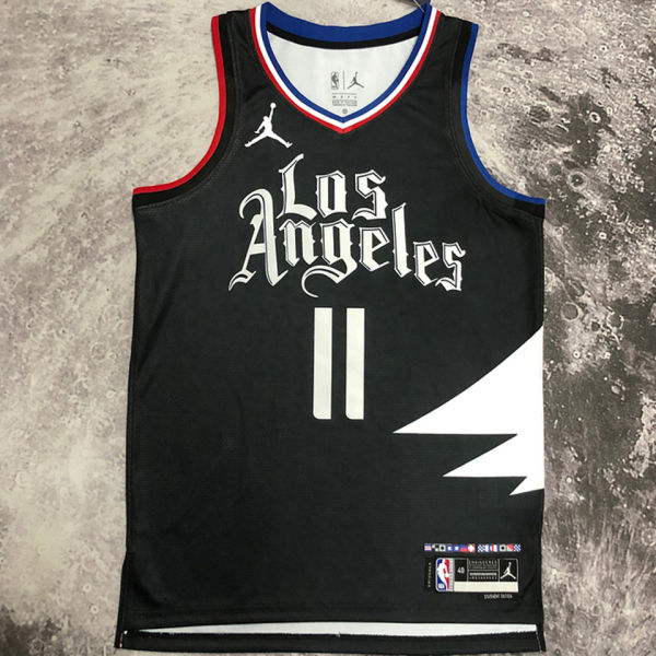 2023 Clippers WALL #11 Black NBA Jerseys