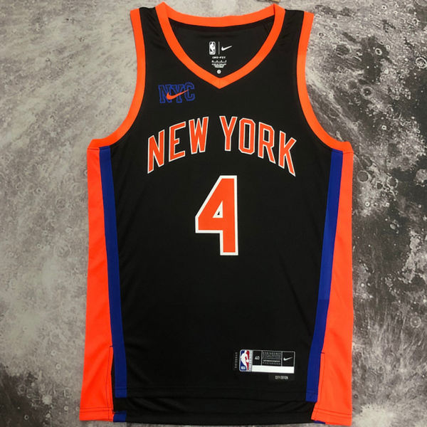 2023 NY Knicks ROSE #4 Black City Edition NBA Jerseys