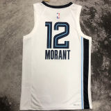 2023/24 Grizzlies MORANT #12 White NBA Jerseys