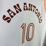 2023/24 Spurs SOCHAN #10 White City Edition NBA Jerseys