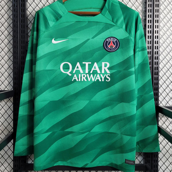 2023/24 PSG Green Goalkeeper Long Sleeve Jersey