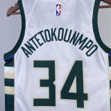 2023/24 Bucks ANTETOKOUNMPOL #34 White NBA Jerseys