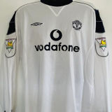 2000/01 M Utd Away White Retro Fans Soccer Jersey