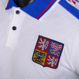 1996 Czech Away White Retro Soccer Jersey